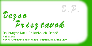 dezso prisztavok business card
